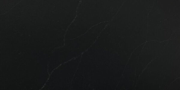 Brussels Blue Leather Jumbo Quartz by Venezia Surfaces dark black quartz slab with subtle blue undertones