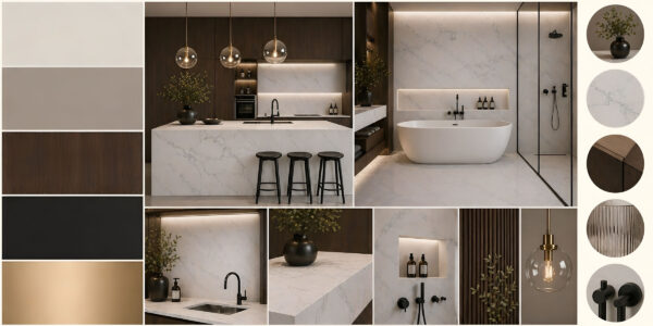 Calacatta Polaris Grey IR Quartz by Venezia Surfaces with white background and soft gray veining