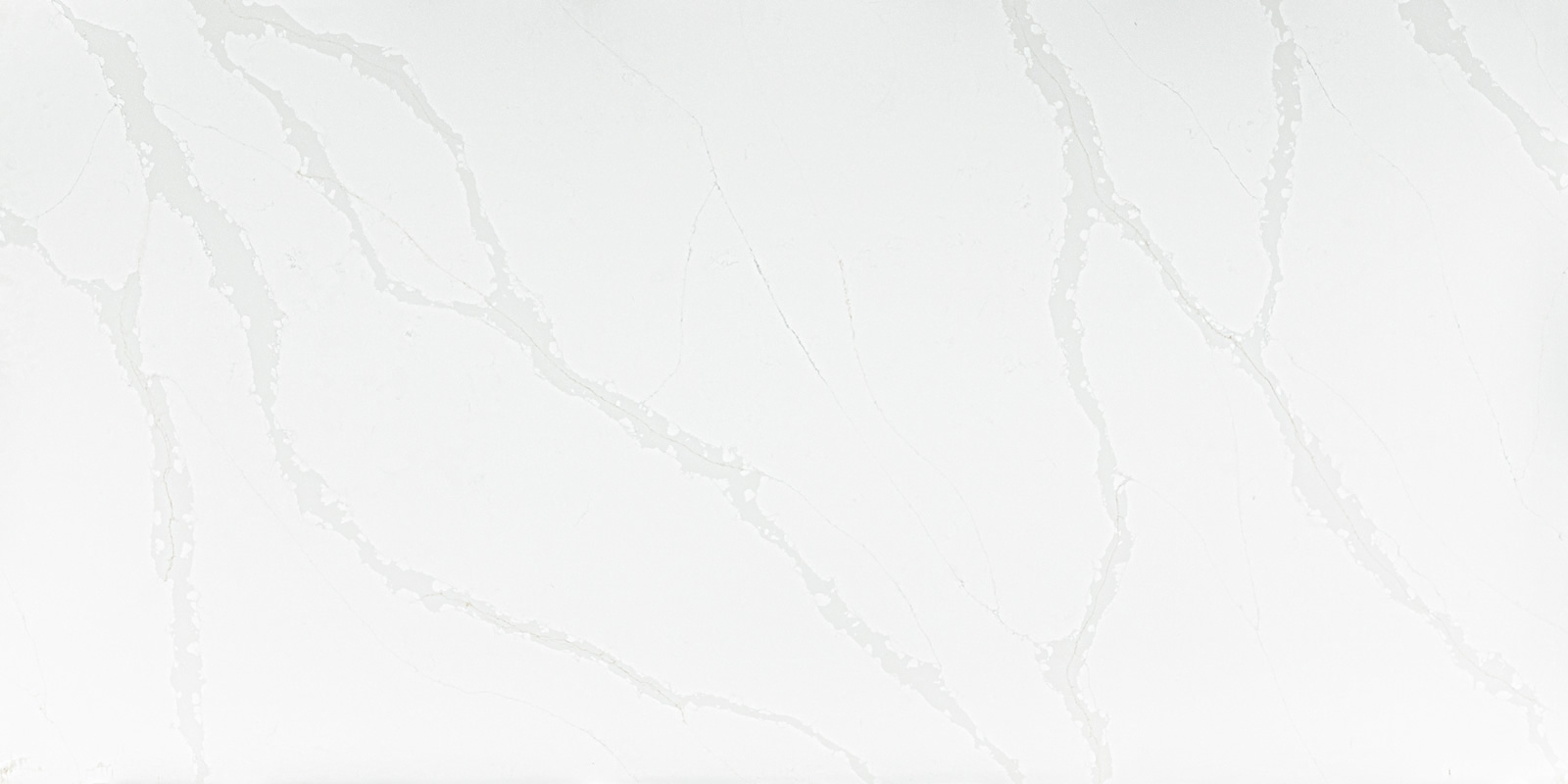 Calacatta Bottega Jumbo Quartz by Venezia Surfaces with white background and soft gray veining