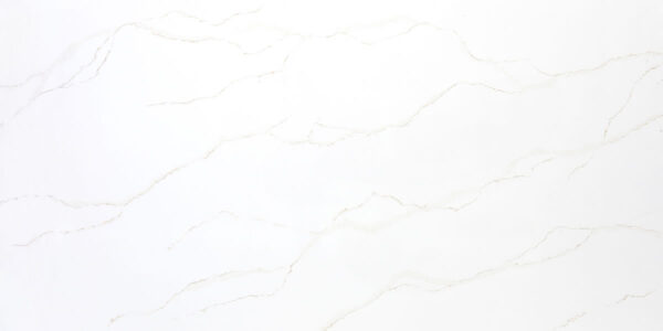 Borghini Gold Jumbo Quartz by Venezia Surfaces with white background and soft gold veining