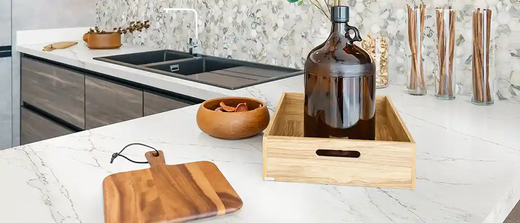 Premium Quartz Kitchen Countertop Installation by Granite System