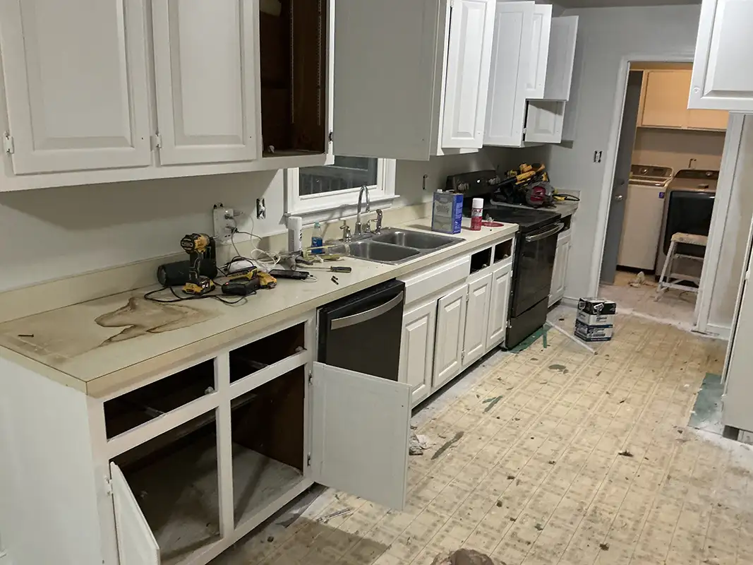 Kitchen or bathroom countertops before installation