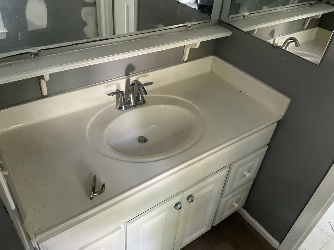 Kitchen or bathroom countertops before installation