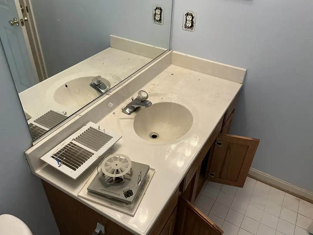 Kitchen or bathroom countertops before installation