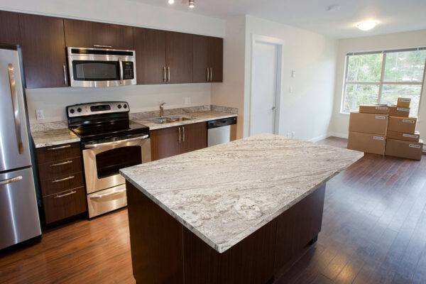 Andino White granite countertop installation