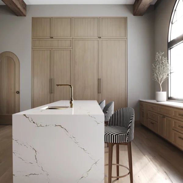 Cambria Berkshire Brass quartz application