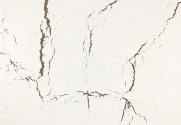 Cambria Berkshire Brass Satin Ridge quartz detail