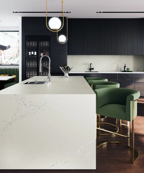 Cambria Berkshire Steel Sculpted quartz application
