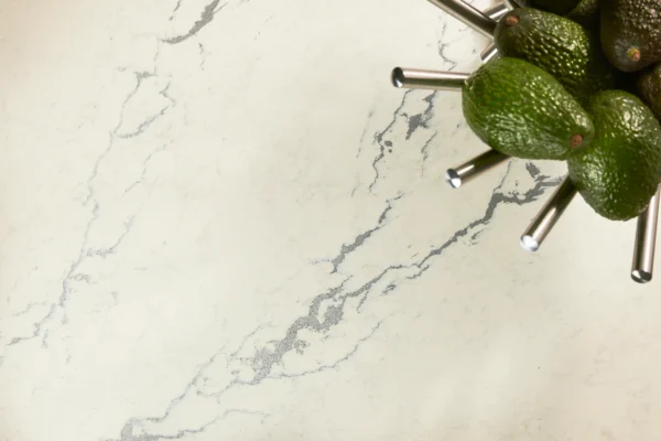 Cambria Berkshire Steel Sculpted quartz styled detail