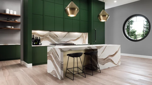Cambria Brittanicca Gold Cool quartz application