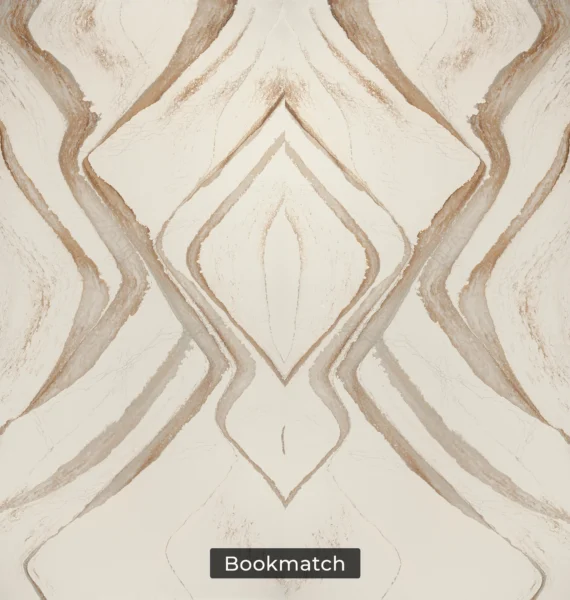 Cambria Brittanicca Gold Warm quartz bookmatch