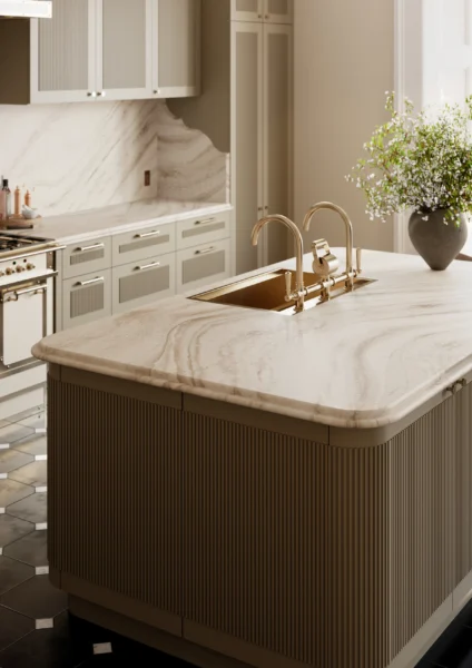 Cambria Everleigh Warm quartz application
