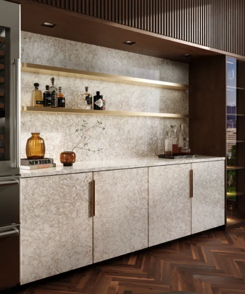 Cambria Hermitage quartz application