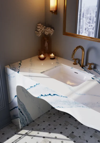Cambria Inverness Bristol Bay quartz application