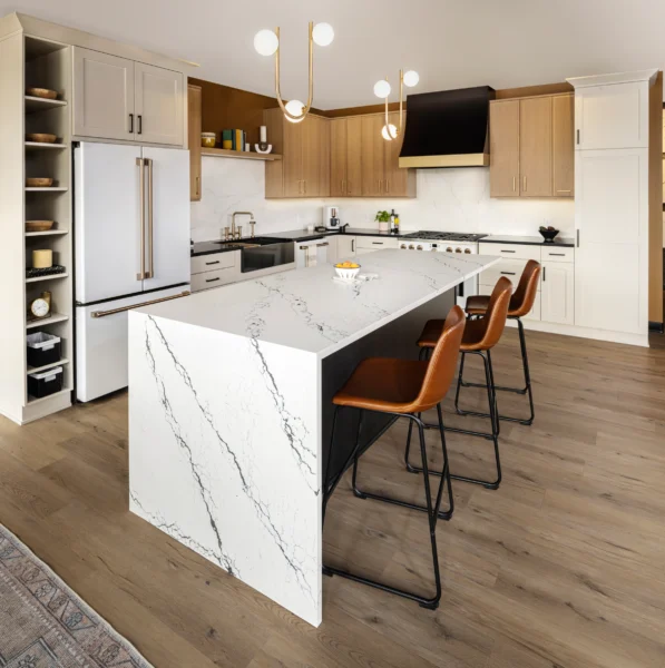 Cambria Inverness Platinum quartz application