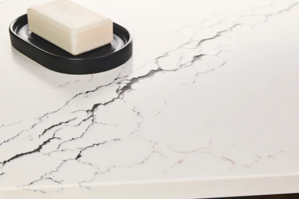 Cambria Inverness Platinum quartz styled detail