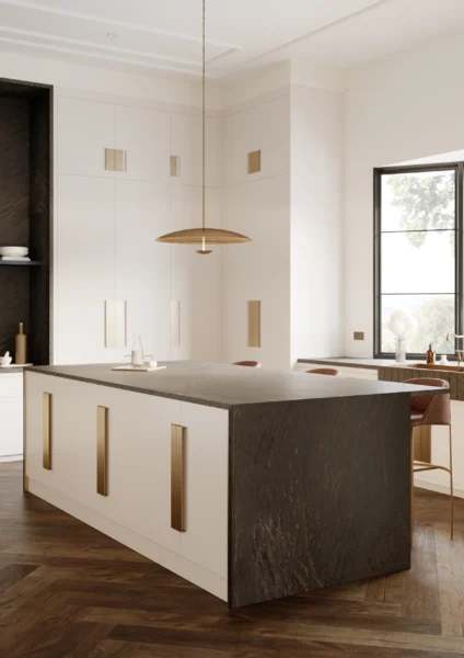 Cambria Remington Brass quartz application