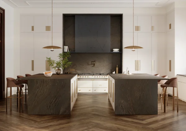 Cambria Remington Brass quartz application