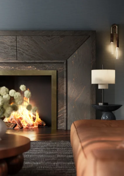Cambria Remington Brass quartz application