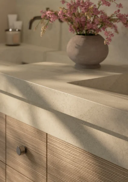 Cambria Traymore Bay quartz application