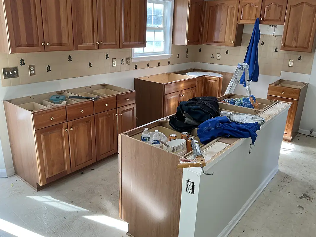 Kitchen or bathroom countertops before installation