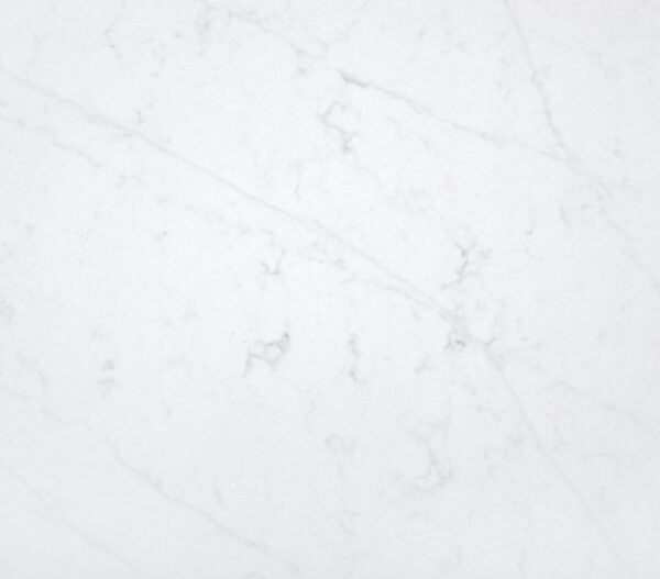 Silestone Et Statuario surface close-up with a white background with delicate gray veins and faint cloudy mottling