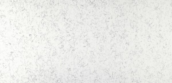 Silestone Lyra full slab with a white background with a dense pattern of delicate, branching gray veins