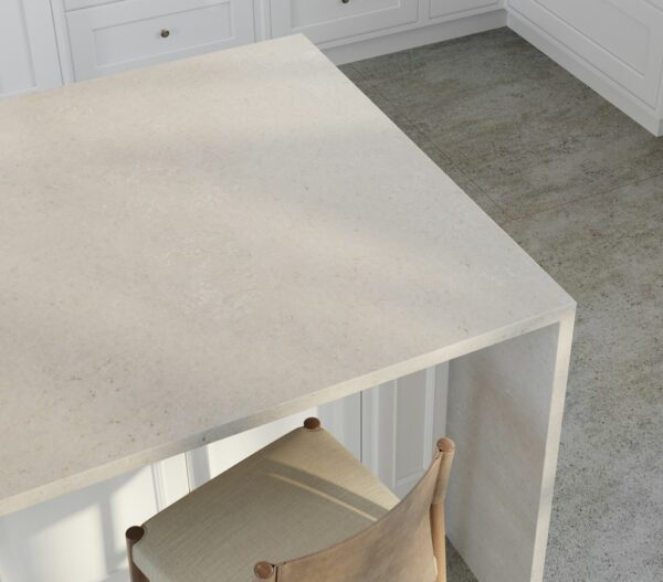 Motion Grey Silestone island top and thin edge detail